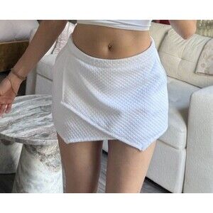 Abercrombie & Fitch Women's Micro Skort Quilted White Mini Size M